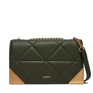 ALDO Quilted Olive Crossbody Bag or Shoulder Bag Chain with Gold Accents